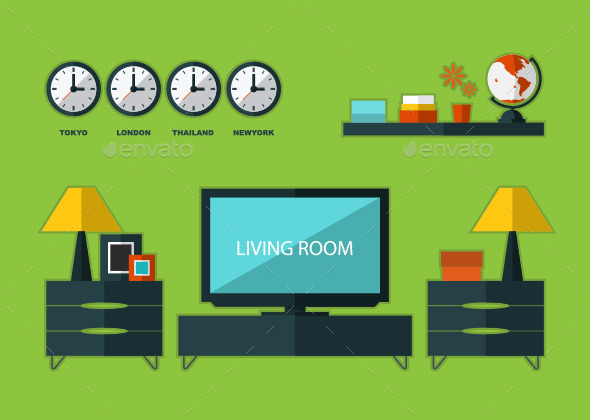 590x420 Room Interior Vector By Toyspeed Graphicriver