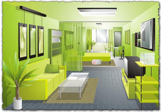 550x381 Cdr Interior Design Vector