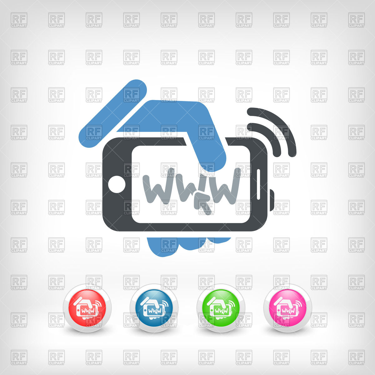 1200x1200 Internet Connection On Smartphone Icon Vector Image Vector