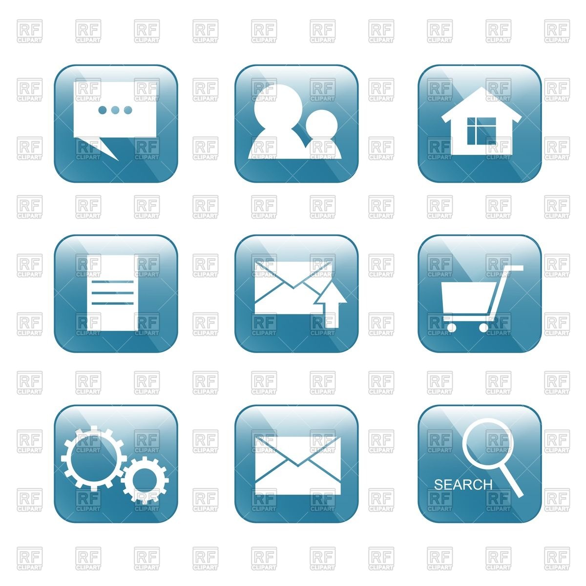 1200x1200 Internet Shop Square Icons Vector Image Vector Artwork Of Icons