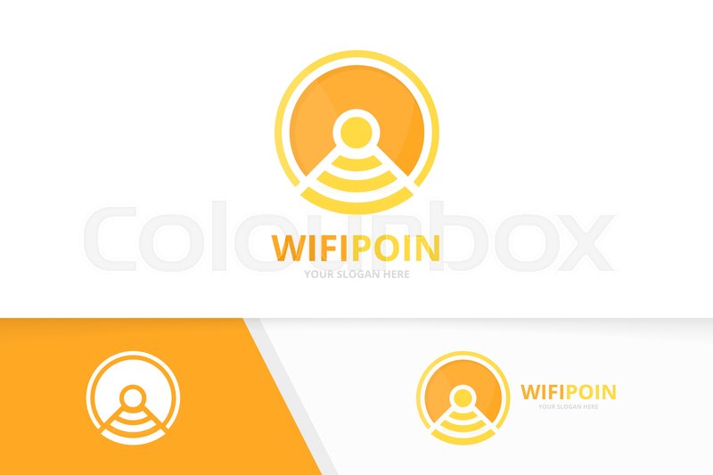 800x533 Vector Coin And Wifi Logo Combination. Money And Signal Symbol Or
