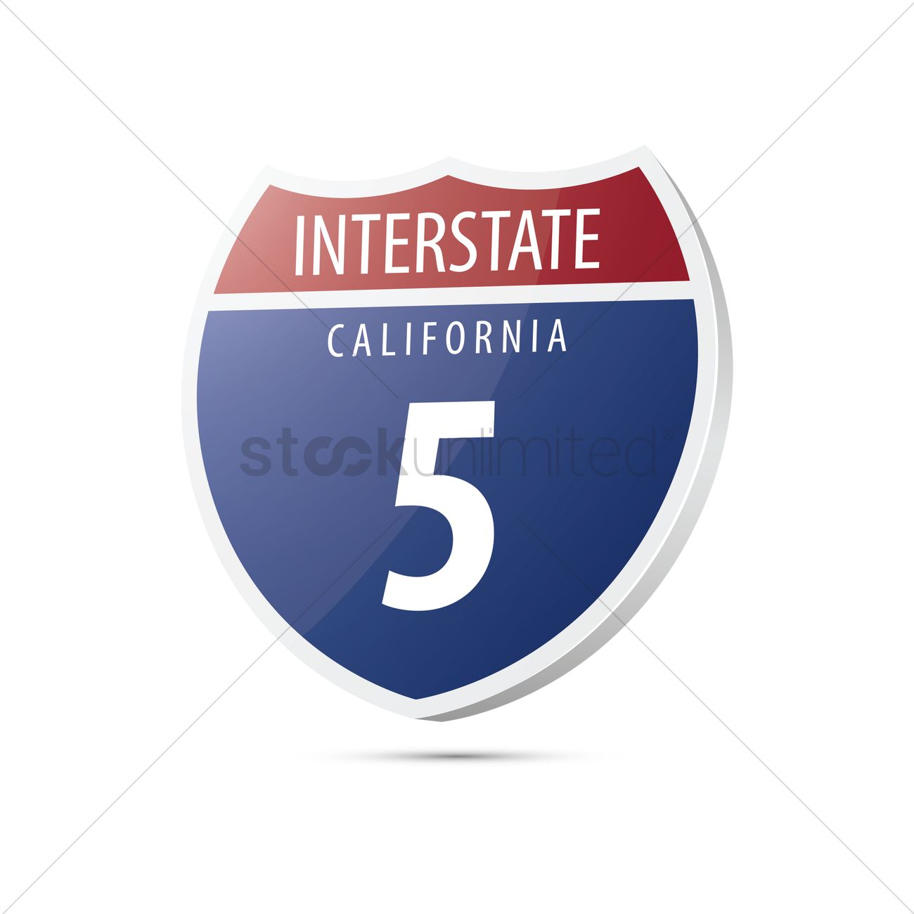 1300x1300 Interstate California Route Sign Vector Image