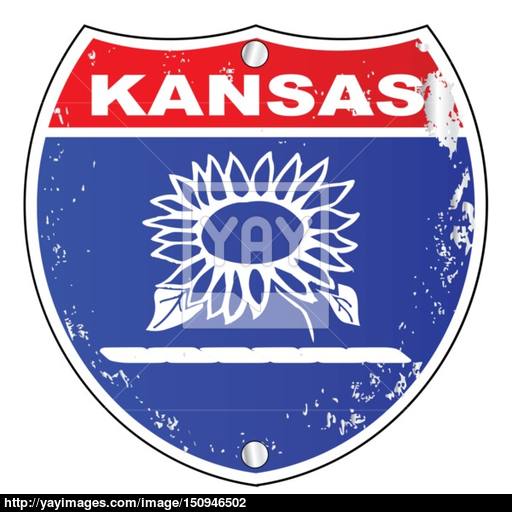512x512 Kansas Interstate Sign Vector