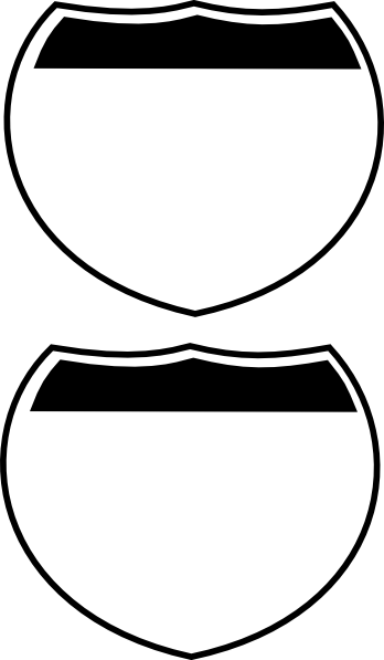 348x597 Interstate Sign 7 Clip Art