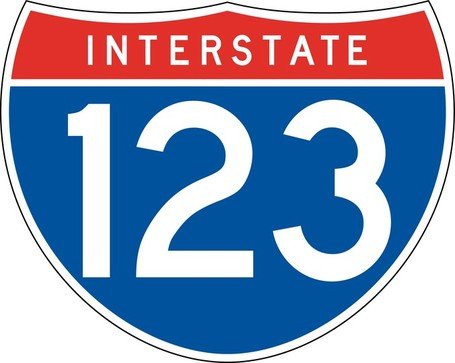 455x363 Free Interstate 123 Sign Board Clipart And Vector Graphics