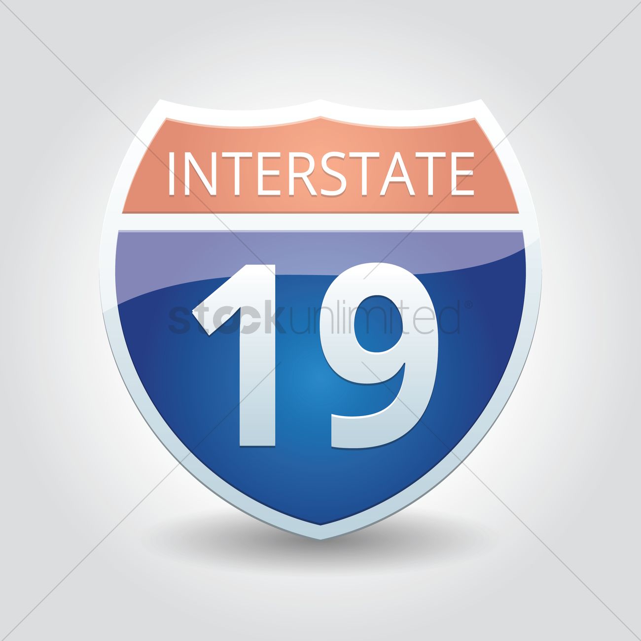1300x1300 Interstate 19 Sign Vector Image