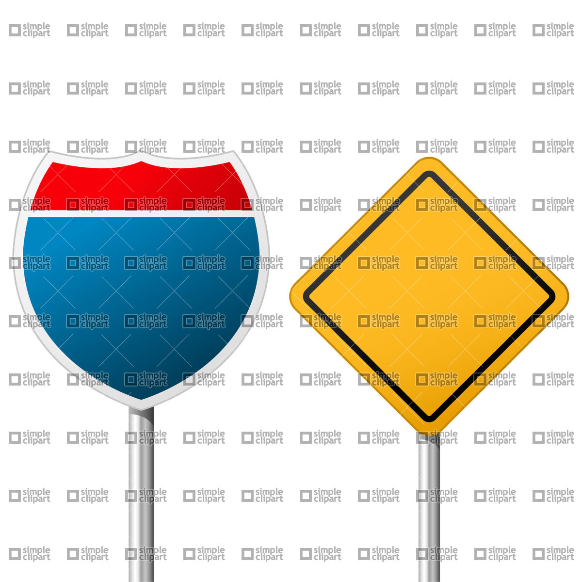 1200x1200 Interstate Road Sign Vector Image
