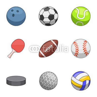 400x400 Inventory Icons Set. Cartoon Set Of 9 Inventory Vector Icons For