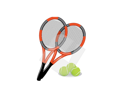 425x356 Lawn Tennis Inventory Vector Clip Art 00339