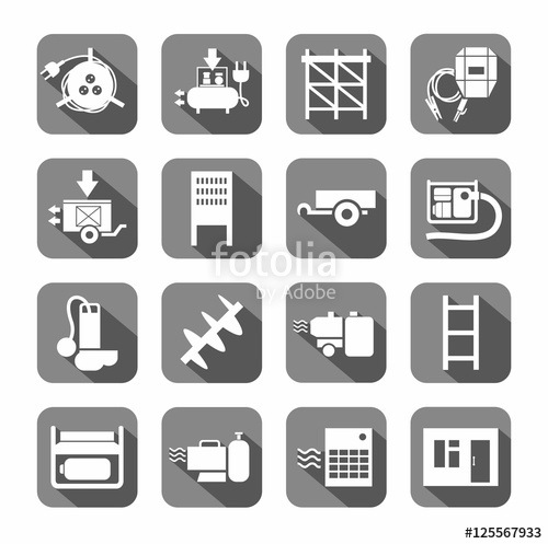 500x497 Electrical Equipment And Building Inventory, The Icons Are Flat