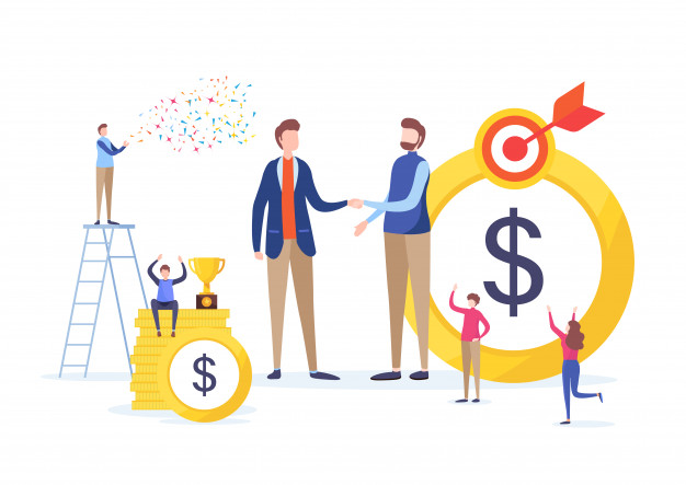 626x443 Hand Shake Of Investor. Vector Premium Download