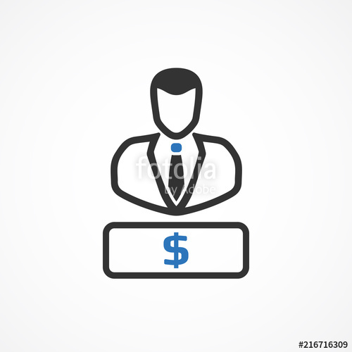 500x500 Investor Vector Icon. Businessman Dollar Icon Stock Image And