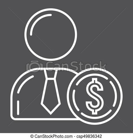 450x470 Investor Line Icon, Business And Finance, Businessman Sign Vector