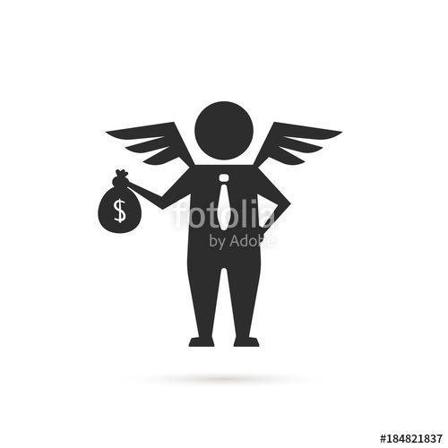 500x500 Angel Investor Icon Isolated On White Stock Image And Royalty