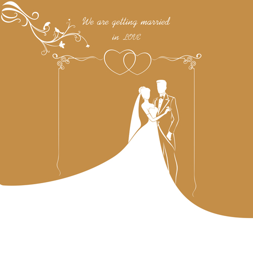 500x500 Wedding Gold Invitation Card Vector 02 Free Download