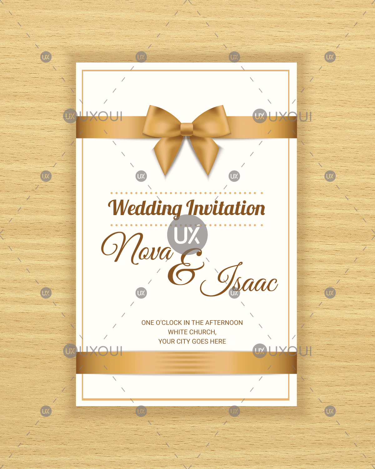1200x1500 Free Retro Wedding Invitation Card Template Design Vector With A