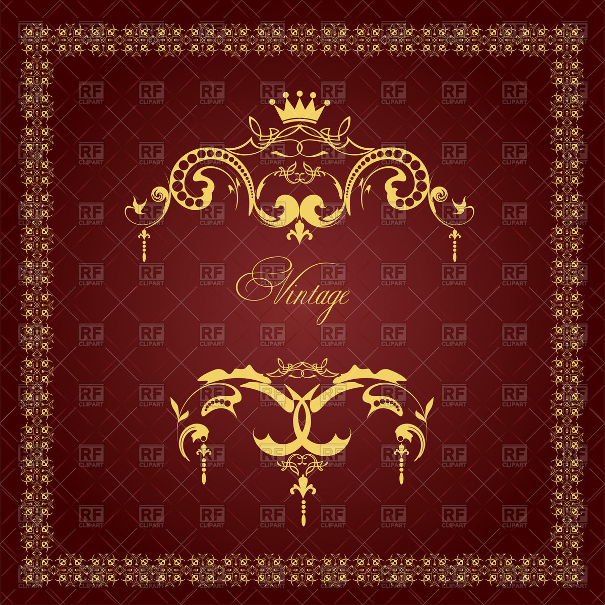 1200x1200 Ornate Golden Elegant Frame