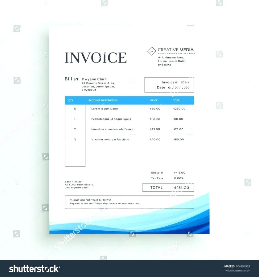 Invoice Template Vector At Getdrawings Free Download