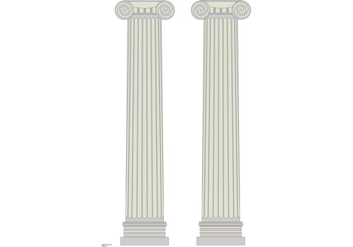 700x490 Greek Columns Free Vector Art