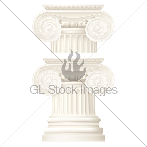500x500 Ionic Column, Vector Drawing Gl Stock Images