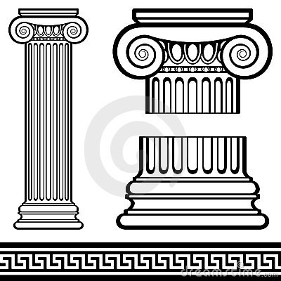400x400 Ionic Columns Clipart