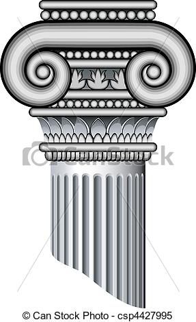 287x470 Ionic Columns. Vector Over White, Eps 8, Ai, Jpeg.