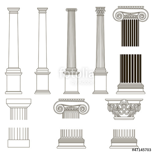 500x500 Ionic Column With Greek Key Pattern Stock Image And Royalty Free
