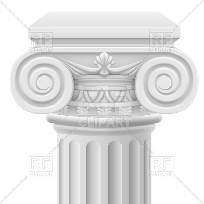 400x400 Classic Ionic White Column Vector Image Vector Artwork Of