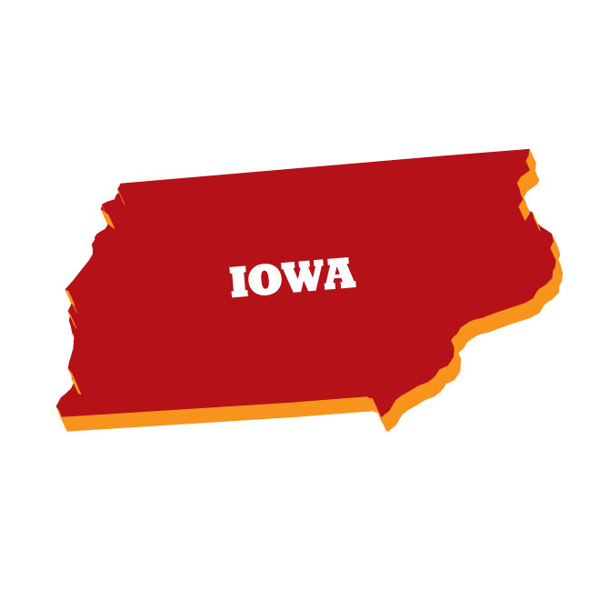 660x660 Iowa 3d Vector Map
