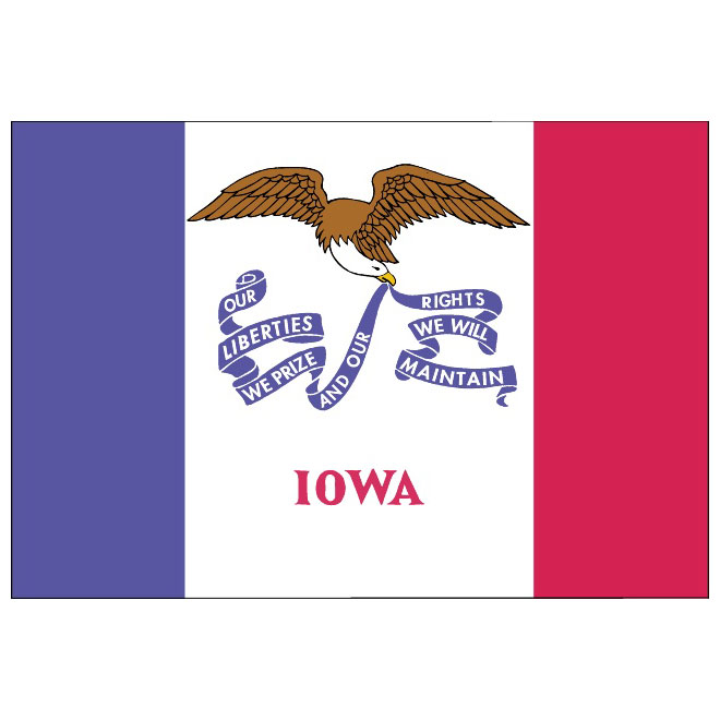 660x660 Iowa Vector Flag