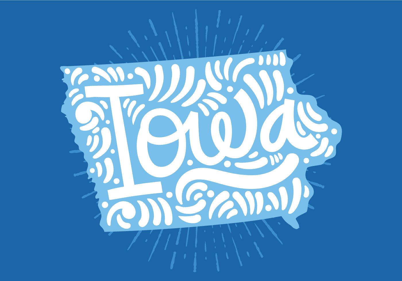 1400x980 Iowa State Free Vector Art