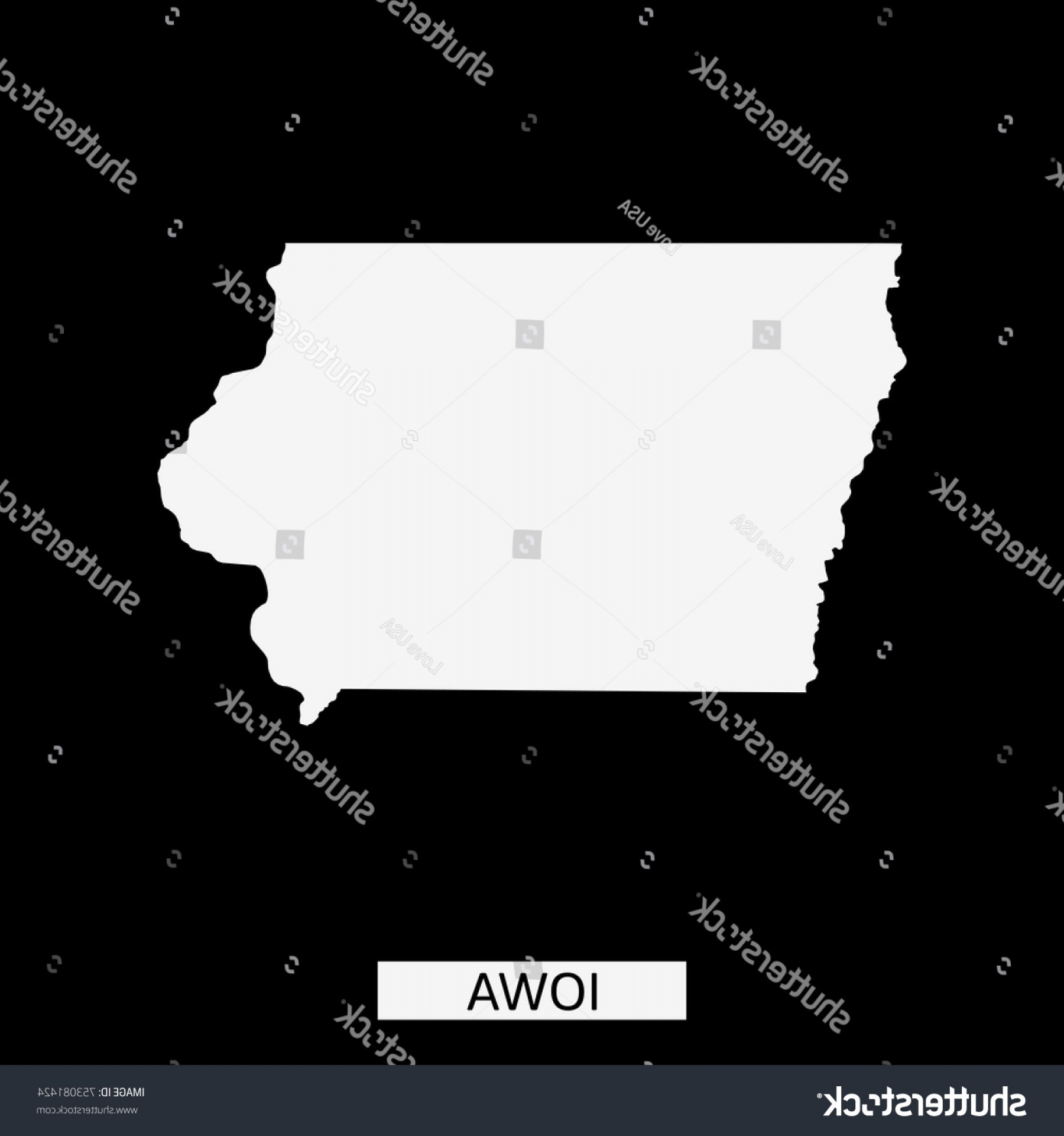 1800x1920 Iowa State Usa Map Vector Outline Sohadacouri