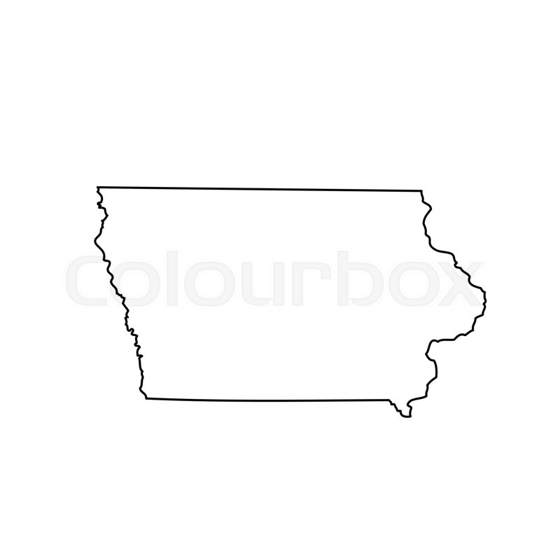 800x800 Map Of The U.s. State Iowa. Vector Illustration Stock Vector