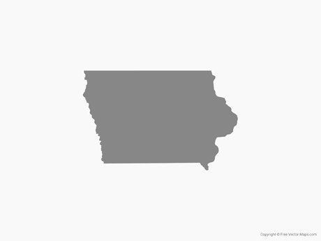 460x345 Vector Maps Of Iowa Free Vector Maps
