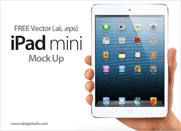 600x436 Free Vector New Apple Ipad Mini Tablet In (.ai Amp .eps) Format