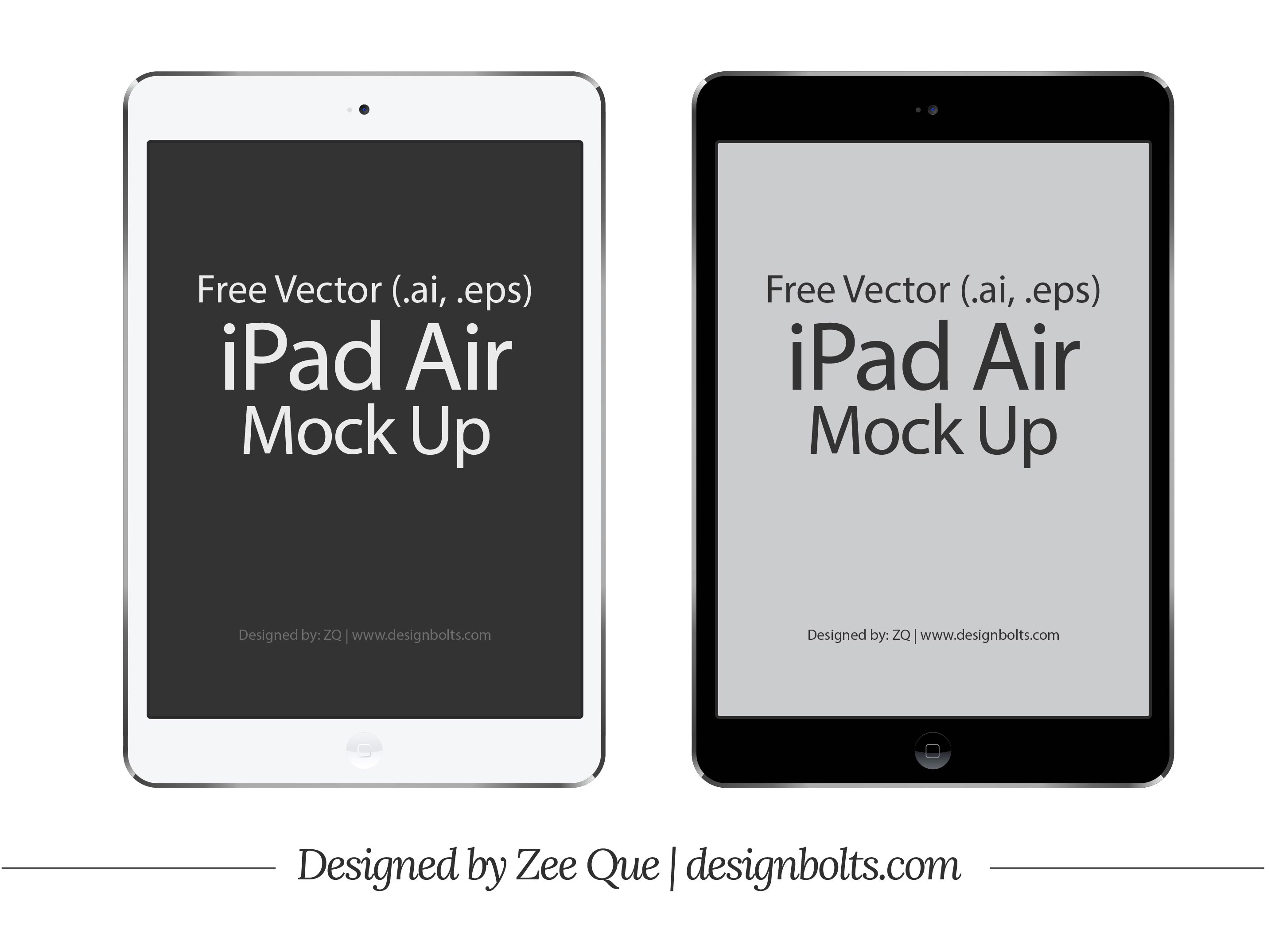 2869x2150 Free Vector Apple Ipad Air Mockup In Ai Amp Eps Format