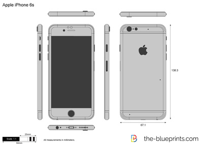 400x283 Apple Iphone 6s Vector Drawing