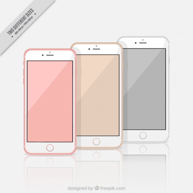 626x626 Background Of Three Stylish Iphone 7 Vector Free Download