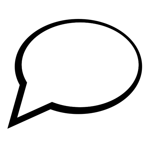 500x500 Speech Bubble Vector
