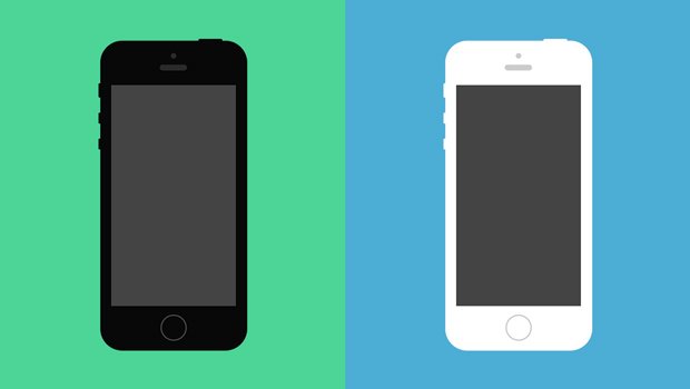 620x350 Free Flat Iphone 5s Psd Vector Mockup Psd Files, Vectors