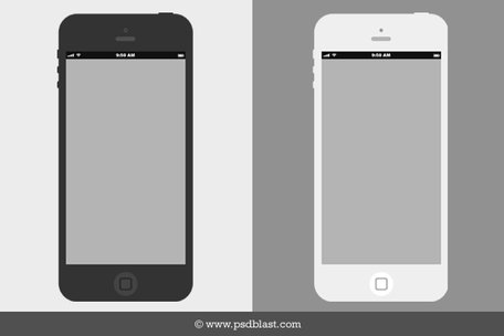 456x304 Free Flat Iphone Wireframe Design Template (Psd) Clipart And