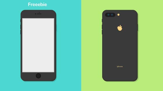 560x315 Vitorials Iphone 7s Flat Design Vector Mockup Freebie