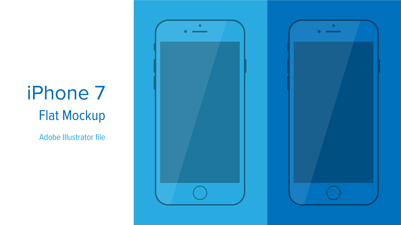 1400x787 Iphone 7 And Google Pixel Flat Vector Mockup (Free) On Behance