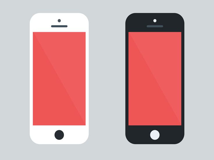 736x552 Iphone Flat Vector Clip Mockup, Ux Design And Ui