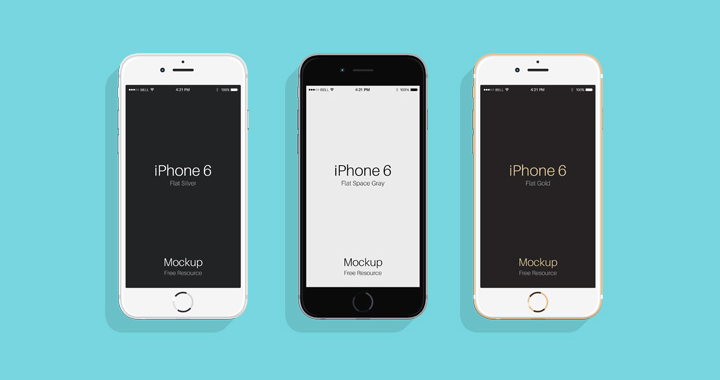 720x380 Best Iphone Flat Design Mockup Templates