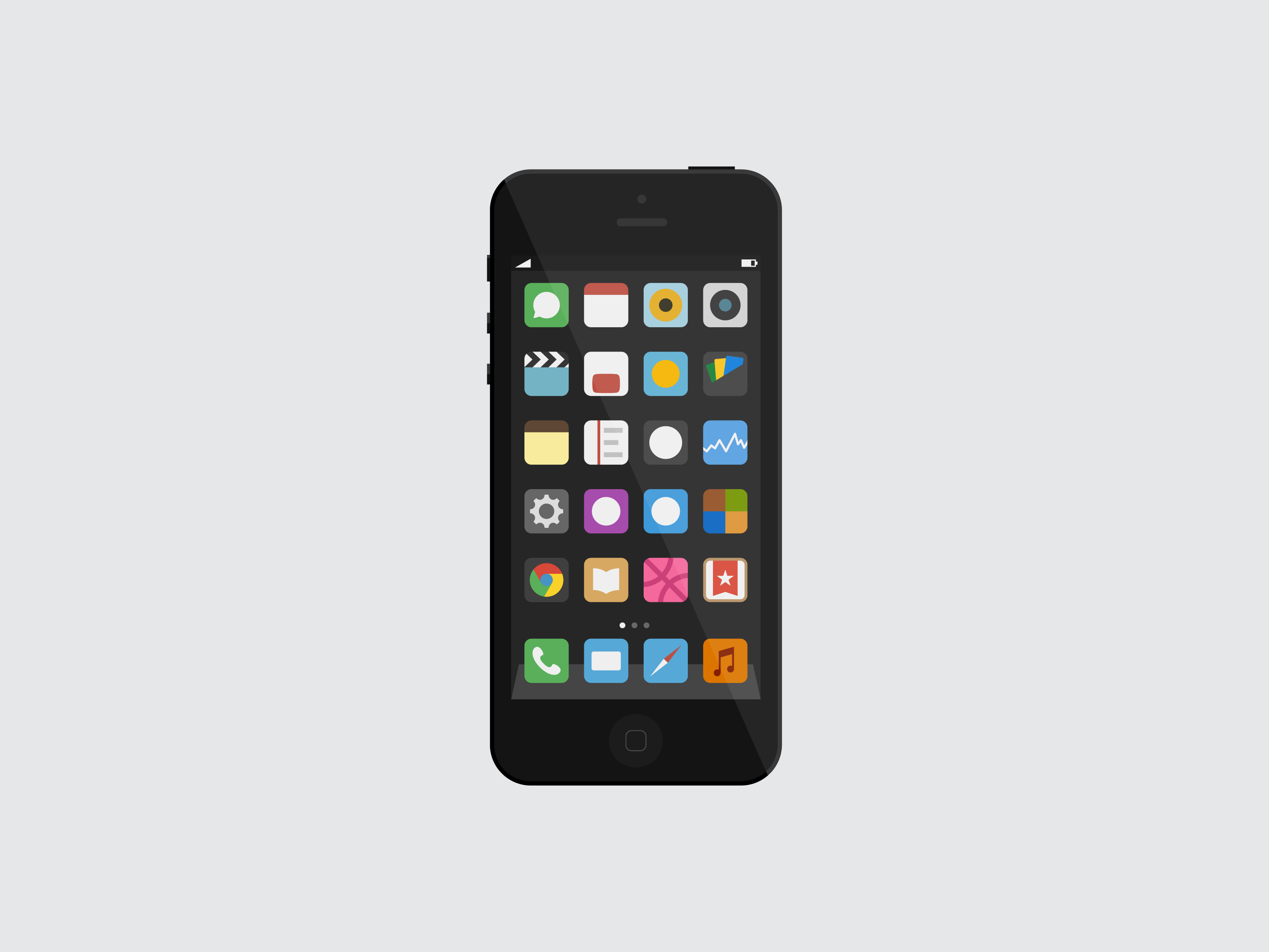 3332x2499 Flat Ios Iphone 5 Mockup Vector Free Psd,vector,icons