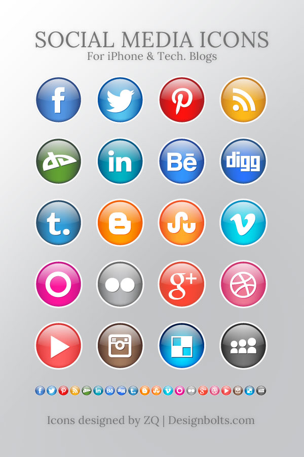 600x900 Free High Quality Social Media Icons For Iphone Amp Technology Blogs