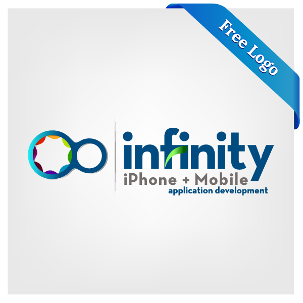 600x600 Free Vector Infinity Iphone + Mobile Application Development Logo