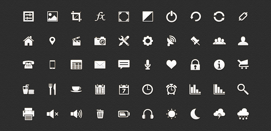 927x450 Vector Icon Set