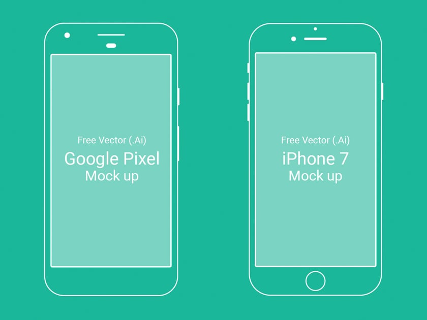 840x630 Google Pixel And Iphone 7 Mockups